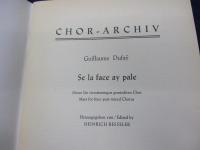 洋書/楽譜/ギヨーム・デュファイ/合唱曲集/Guillaume Dufay/CHOR ARCHIV/ベーレンライター/大きさ縦約27cm×横約18cm/48P/