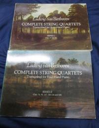輸入楽譜/ピアノ譜　4手/ベートーヴェン 弦楽四重奏全集/1.2巻揃/Complete String Quartets Transcribed for Four-Hand Piano/DOVER/大きさ縦約21cm×横約29cm
