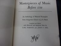 洋書/英文/1750年以前の音楽の傑作/Masterpieces of Music Before 1750
Carl Parrish/John F. Ohl 1951 W.W.NORTON&COMPANY