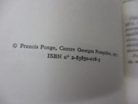 洋書/仏文/フランシス・ポンジュ ボブール文書/L'ecrit BEAUBOURG/Francis Ponge/centre georges pompidou 1977 27P
Editions de la Difference,