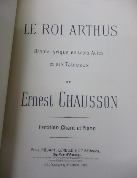 輸入楽譜/仏文/ヴォーカル譜/ショーソン/アルテュス王/Ernest Chousson/le roi Art/350P/LEROLLE&Cie /大きさ縦約28cm×横約20cm(Ernest Chousson) / ブックサーカス / 古本、中古本、古書籍の通販は「日本の古本屋」 / 日本の古本屋 輸入楽譜/仏文/ヴォーカル譜/ショーソン/アルテュス王/Ernest Chousson/le roi Art/350P/LEROLLE&Cie /大きさ縦約28cm×横約20cm(Ernest Chousson) / ブックサーカス / 古本、中古本、古書籍の通販は「日本の古本屋」 / 日本の古本屋