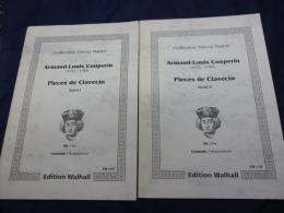 輸入鍵盤楽譜/クープラン/クラヴサン　小品集 1-2 2冊セット/Couperin/Pieces de Clavecin/Walhall/大きさ縦約30cm×横約21cm　
