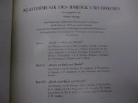 輸入楽譜/独文 鍵盤　ピアノ譜/バロックとロココ時代のピアノ音楽　全３巻揃/klaviermusik des Barock und Rokoko/各90P前後/Arno Volk Verlag/大きさ縦約30cm×横約23cm