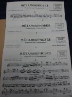 輸入楽譜/サキソフォン四重奏譜/マックス・デュボワ/メタモルフォシス/Max DUBOIS/METAMORPHOSES/パート譜付き/Gerard BILLAUDOT/大きさ縦約30cm×横約23cm
