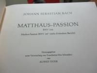輸入楽譜/オーケストラ譜/新　バッハ全集/マタイ受難曲/BWV244/309P/ベーレンライター・ハードカバー版緑版　1972年版/ALFRED DURR 編/大きさ縦約33cm×横約26cm/
