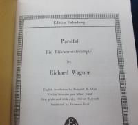 輸入 小型楽譜 歌曲 /オーケストラ譜/ワーグナー/パルジファル//Parsifal /EULENBURG/899P/約縦19cm×横14cm