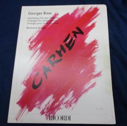 輸入楽譜/ギター譜/ビゼー/カルメン　ギター三重奏アレンジ版/パート譜3冊＋元譜1冊/
Bizet/carmen/RICORDI/Bertrand groger　編/大きさ縦約30cm×横約23cm/
