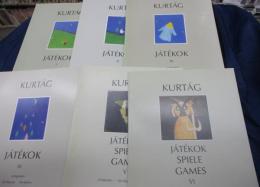 輸入楽譜/クルターク/遊び　Jatekok = Spiele = Games/1－6巻　6冊セット/MUSICA BUDAPEST/
/大きさ縦約30cm×横約23cm/
