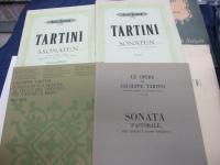 輸入楽譜/ヴァイオリン譜/タルティーニ/8冊セット/3 SONATEN(Vol.1)/SONATEN(Vol.3)/悪魔のトリル E BASSO/PASTORALE/Concerto in D minor/26 PICCOLE SONATE VOl.1.2/SEI SONATE OP.5/ PETERS /RICORDI/G.ZANIBON Padova 他/大きさ縦約30cm×横約23cm/各パート譜付き。