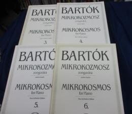 輸入楽譜/ピアノ譜/バルトーク/ミクロコスモス/3巻から6巻まで　4冊セット/Bela Bartok  Mikrokosmos//大きさ縦約31cm×横約23cm/
