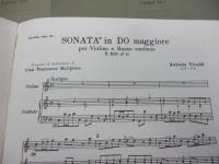 輸入楽譜/弦楽譜/ヴィヴァルディ/Sonata in Do minore per violino, e basso continuo　F.XⅢNo.10-14+47　/ピゼンデル　/6冊セット/VIVALDI/SONATA IN DO　MAGGIORE/
/RICORDI/大きさ縦約27cm×横約20cm/