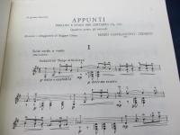 輸入楽譜/ギター楽譜/カステルヌオーヴォ＝テデスコ/Op.210 /APPUNTI/備忘録/4冊セット/Quanderno primo/Parte.1
Danze del 600 e del 700/Parte.2 Danze dell'Ottocento/Parte.3 Danze del'900/大きさ縦約31cm×横約23cm/
EDIZIONI SUVINI ZERBONI/
