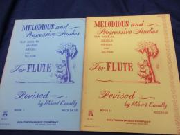 輸入楽譜/フルート譜/MELODIOUS and Progressive Studies for FLUTE/Robert Cavally 編/SOUTHERN MUSIC Co./1.2 2冊セット/大きさ縦約30cm×横約23cm/
