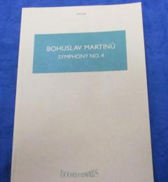 輸入楽譜/オーケストラ譜/ボフスラフ・マルティヌー/交響曲第4番 Op.66/Bohuslav Martinu/Symphony No.4/Boosey & Hawkes/大きさ縦約26cm×横約18cm/166P
