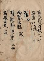 諸尊幷重書等目録 西院