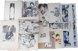「少女の友」挿絵・カット原画14点