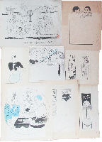 「日本少年」他少年誌挿絵・カット原画16点