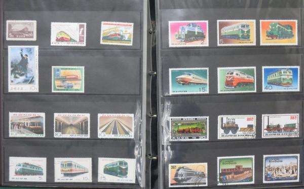 世界の鉄道切手コレクション1,500枚ほど