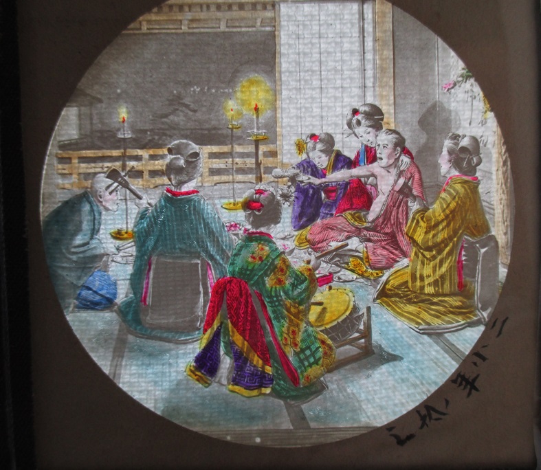 幻燈ガラス絵 開化期(?)物語絵16枚 / 古本、中古本、古書籍の通販は