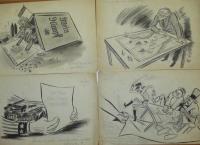 Ruszkay György　風刺漫画　原画15点