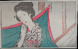 竹久夢二木版画「お光の亡霊」