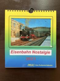REIJU Color-Postkarten-Kalender 2021 Eisenbahn Nostalgie