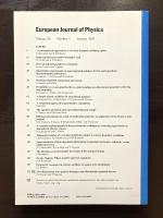 European Journal of Physics Vol.26 No.1 January 2005
