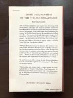 Eight Philosophers of the Italian Renaissance