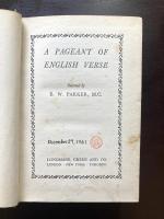 A Pageant of English Verse