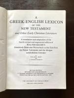 A Greek-English Lexicon of the New Testament and Other Early Christian Literature