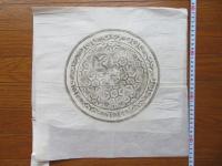 【拓本】亀甲紋散双鶴鏡ほか　古鏡拓本2枚