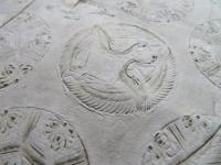 【拓本】亀甲紋散双鶴鏡ほか　古鏡拓本2枚