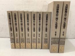 【除籍本】全国師範学校ニ関スル諸調査 全9巻揃 文部省 教育統計・調査資料集成