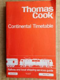 thomas cook continental timetable　1981