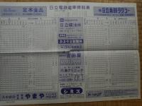 日立電鉄電車時刻表　昭和56年　1枚
