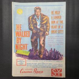 夜歩く男　映画パンフレット（三つ折りB5判1枚）