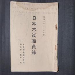 昭和8年11月調査 日本木炭職員録　大日本木炭協会報第7巻第11号