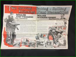 【アメリカ ミシン会社 リーフレット】【Miller Saw -Trimmers and Feeders are installed in those towns-/ミラーソー -トリマーとフィーダーは以下の町で取り扱っています-】MOLLER SAW-TRIMMER Co.