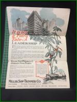 【アメリカ ミシン会社 リーフレット】【Miller Saw -Trimmers and Feeders are installed in those towns-/ミラーソー -トリマーとフィーダーは以下の町で取り扱っています-】MOLLER SAW-TRIMMER Co.