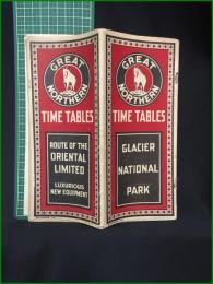 【アメリカ 鉄道 時刻表】【GREAT NORTHERN TIME TABLES/グレート・ノーザン鉄道 時刻表】GREAT NORTHERN