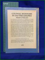 【図録】【COLONIAL IRONWORK IN OLD PHILADELPHIA  PHILIP B. WALLACE】Dover Publications, inc.