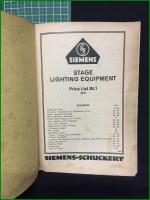 【英語】【STAGE LIGHTING EQUIPMENT】SIEMENS-SCHUCKERT