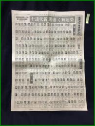 【東京日日新聞 昭和11年2月23日 号外】【第19回衆議院議員総選挙当選者名鑑 栄冠輝く"粛選"新代議士】