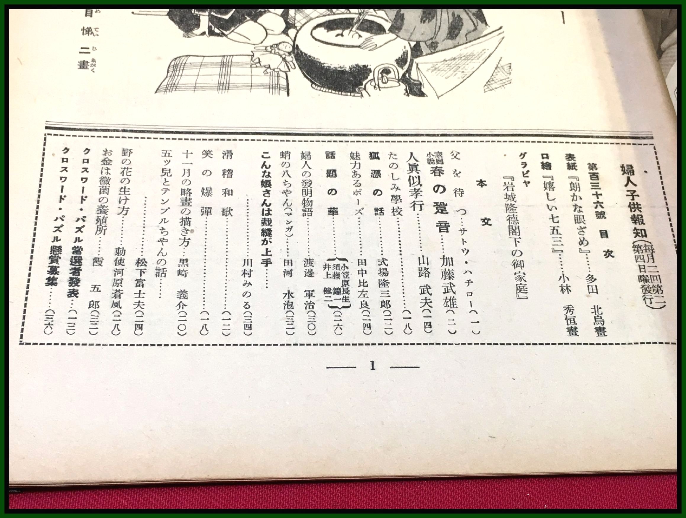 雑誌 婦人子供報知 第百三十六號 S11 11 蛸の八ちゃん 田川水泡 頭突書店 古本 中古本 古書籍の通販は 日本の古本屋 日本の古本屋