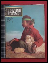 【ARIZONA HIGHTWAYS/アリゾナハイウェイズ　1957年vol.XXXIII no.8
】INDIAN TRAILS/インディアン道/SCRIPTOR/彫刻