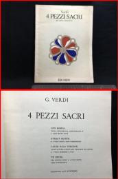 【楽譜】【Verdi 4 PEZZI SACRI ヴェルディ　聖歌四篇】RICORDI 1995年