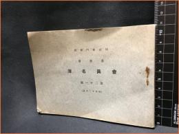 【明治専門学校　会員名簿　第二十一号】責善会　昭和１２年