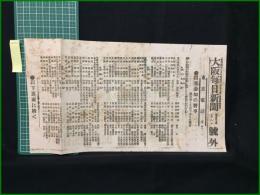 【大阪毎日新聞 明治37年5月8日 号外】【閉塞参加の将卒】