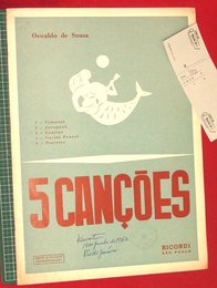 【ピアノ譜】5 CANCOES-Yemanja/Jurupana/Cantiga/Gaviao penero/Protesto【楽譜】ブラジル音楽