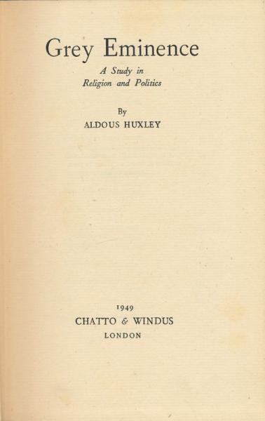 The Doors of Perception（知覚の扉）(ALDOUS HUXLEY（オルダス